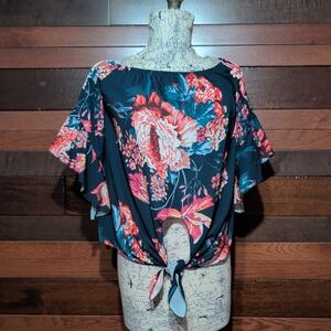 No Brand Tag Floral Off-Shoulder Women's Top